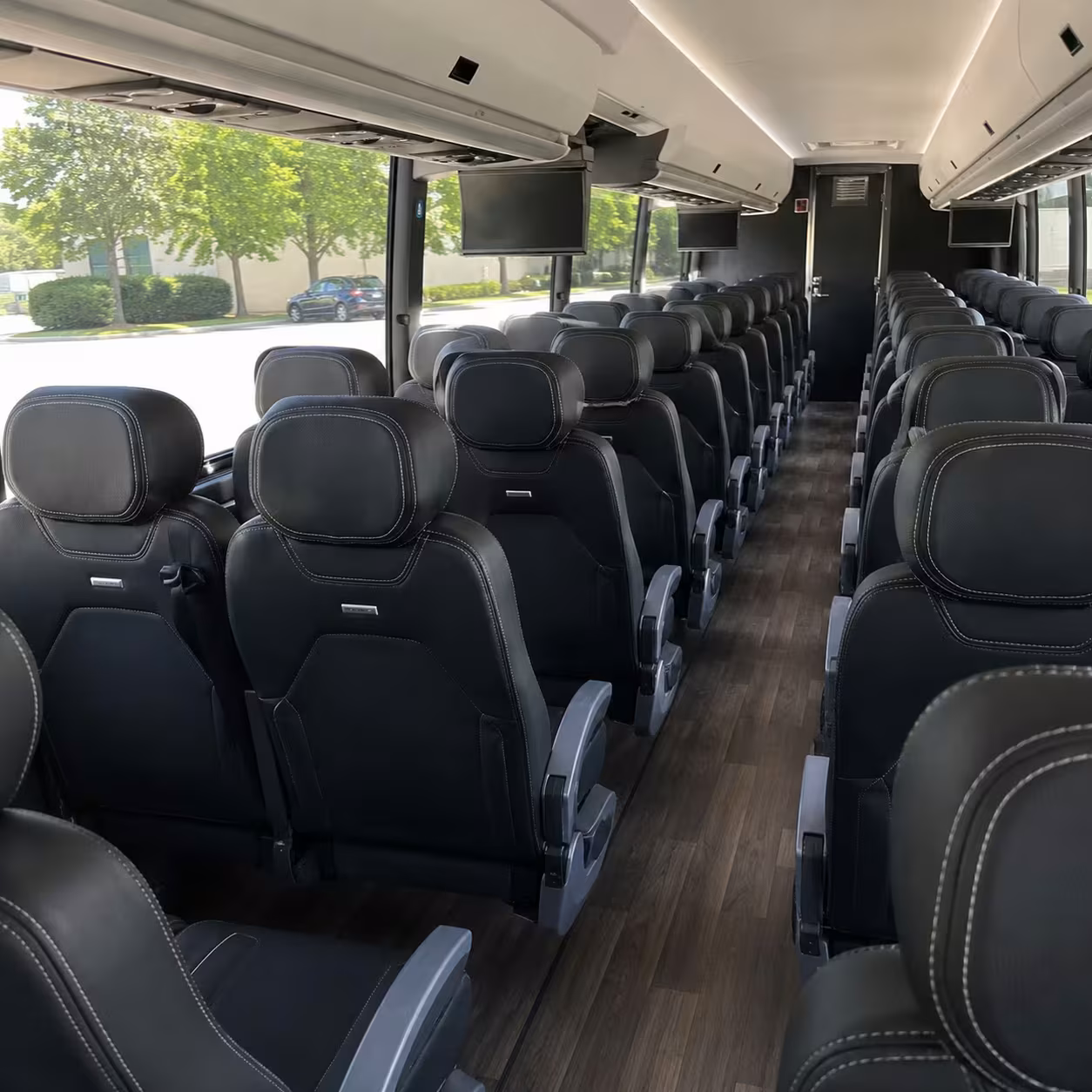 56 passenger charter bus interior