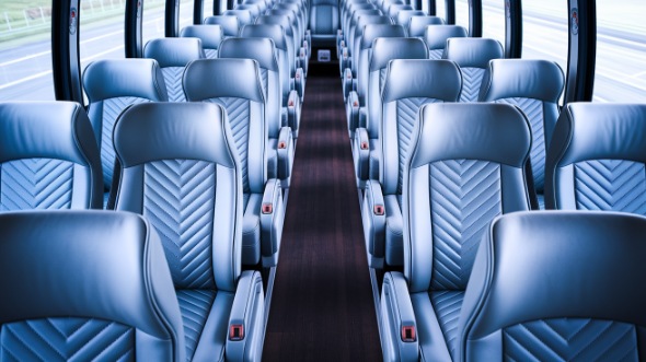54 passenger charter bus interior reading