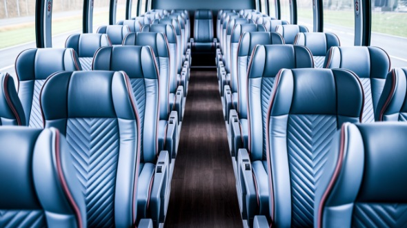 55 passenger charter bus interior reading
