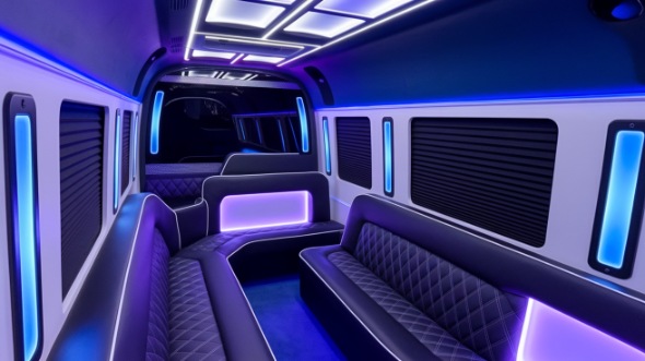 sprinter limo rental interior reading