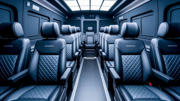 sprinter van with driver interior reading